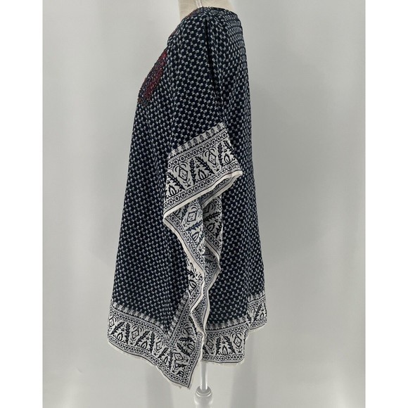 J.C. Swim by Just Class Womens Swim Cover Up Blue White Red Embroidered Size S/M - Picture 3 of 10
